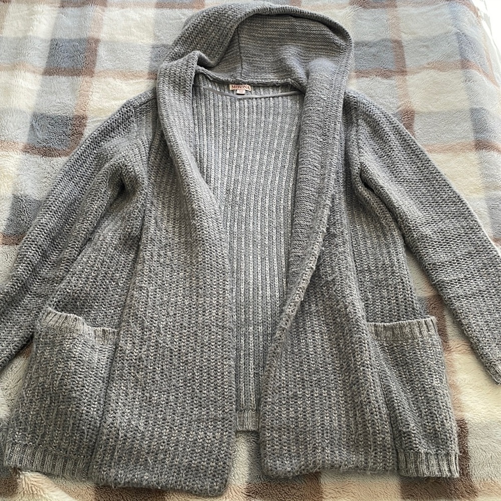 Target Merona Dark Gray Long Open Sweater Cardigan